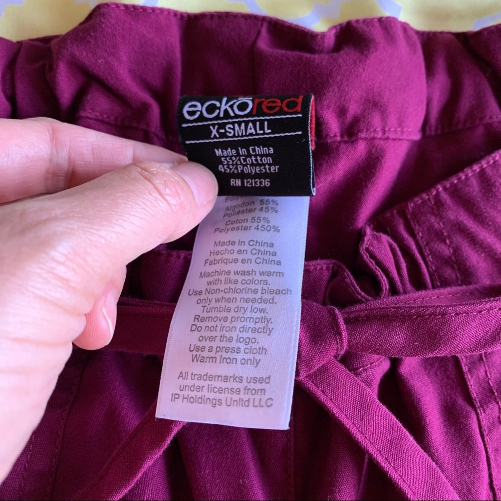 Ecko Red Burgundy / Wine Scrub Set XS